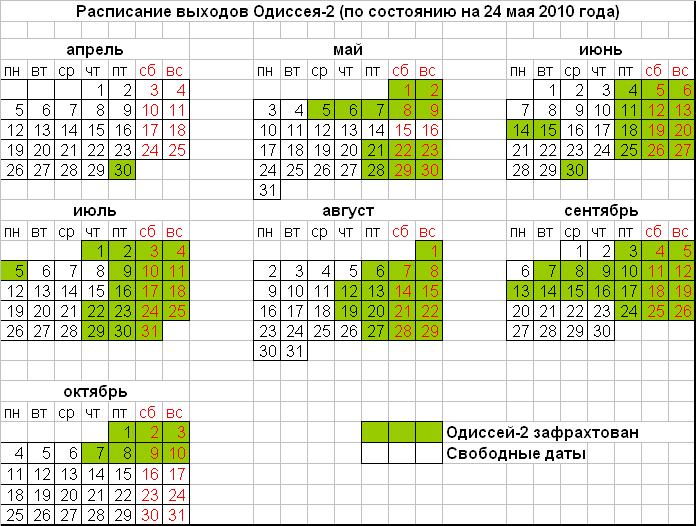 Обновленное расписание