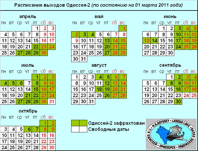 Актуальное расписание 2011 (01.03.2011)