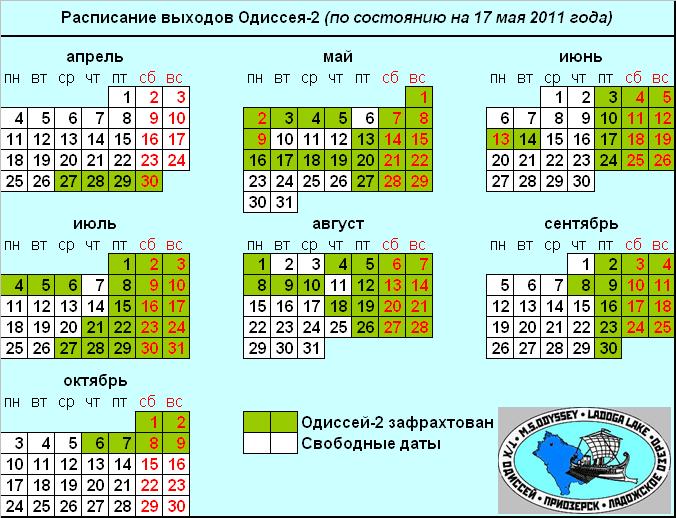 Актуальное расписание 2011 (17.05.2011)
