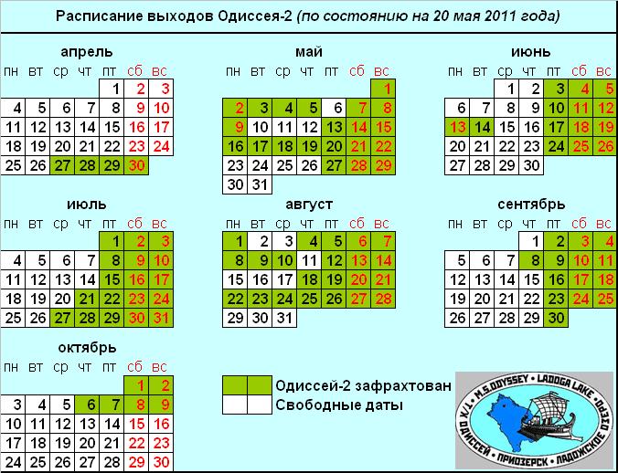 Актуальное расписание 2011 (20.05.2011)