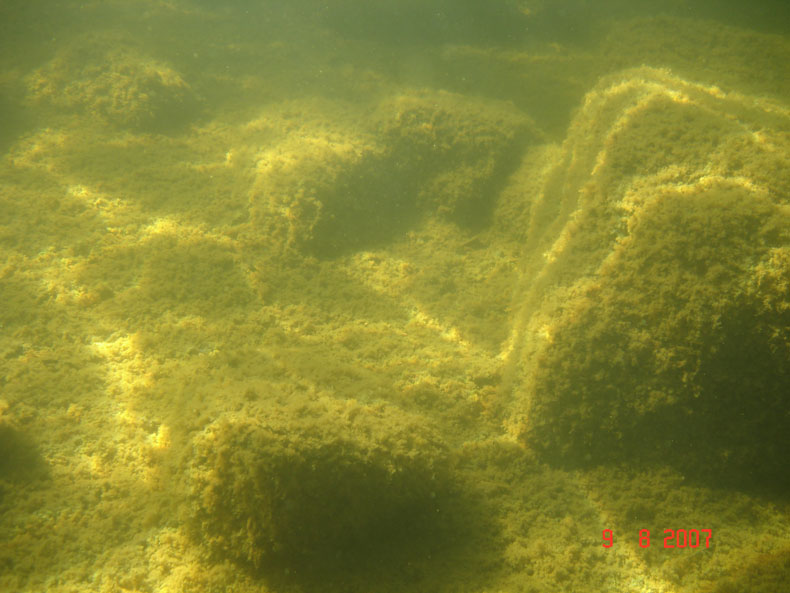 под водой