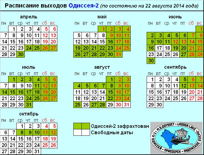 Актуальное расписание 2014 Актуальное расписание 2014