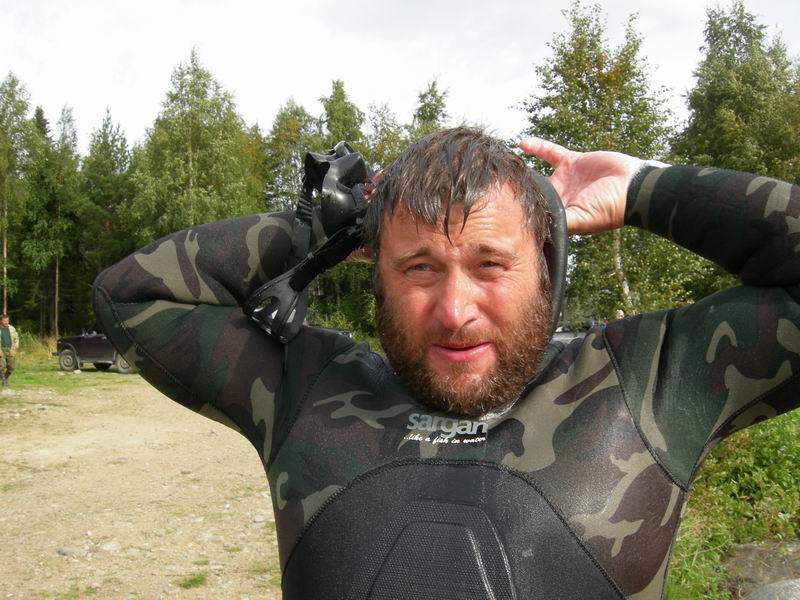 На реке.