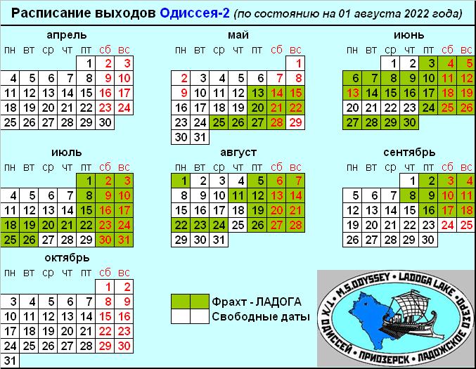 Актуальное расписание 2022 Актуальное расписание 2022