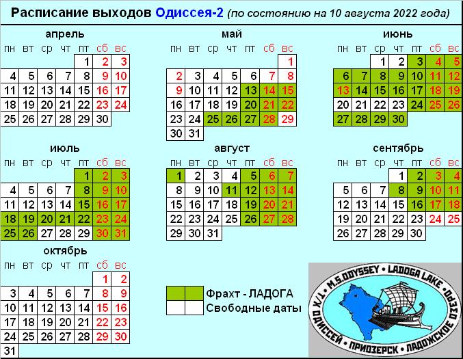 Актуальное расписание 2022 Актуальное расписание 2022