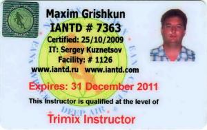 IANTD Trimix Instructor #7363
