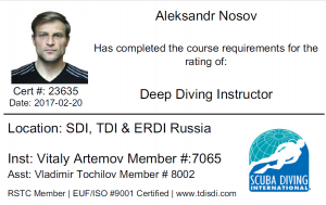 deep diver instructor