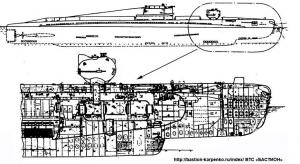 Подводная лодка 666 проекта. Переоборудованная модификация серийного 613 проекта для спасательных операций с выходом водолазов и  с помощью обитаемого подводного аппарата. На борту имелась поточная барокамера с водолазной шахтой.