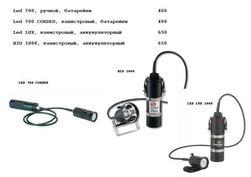 Dive Rite torches Dive Rite torches
