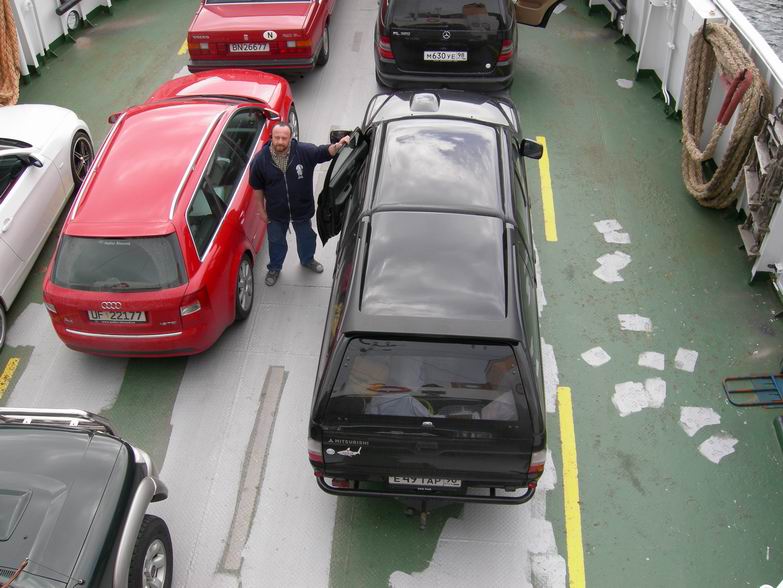 На пароме. На пароме.