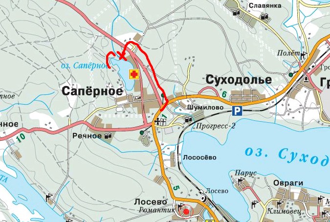 Подъезд к Саперному Подъезд к Саперному
