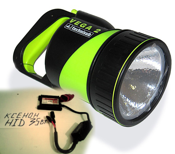 фонарь подводный Vega 2 ксенон 35Вт фонарь подводный Vega 2 ксенон 35Вт