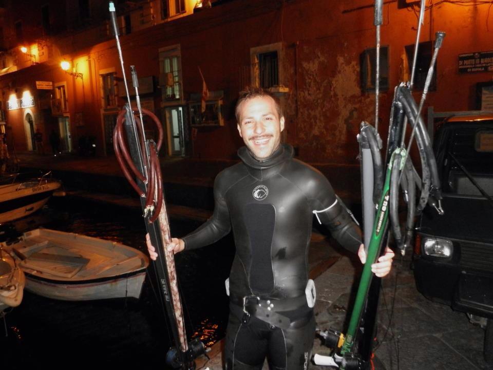 подводная охота, дайвинг на острове Ponza, Италия подводная охота, дайвинг на острове Ponza, Италия