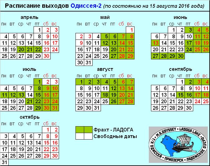 Актуальное расписание 2016 Актуальное расписание 2016