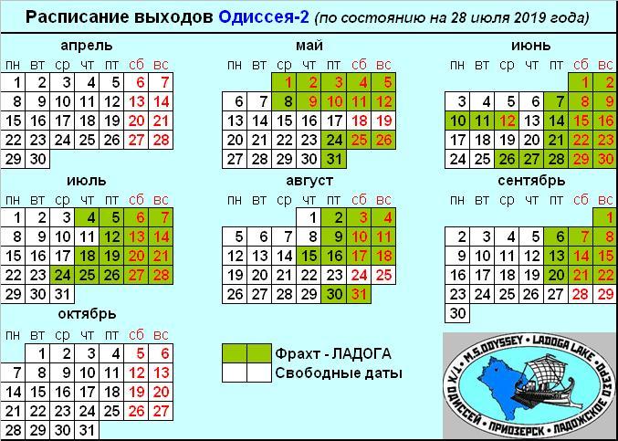 Актуальное расписание 2019 Актуальное расписание 2019