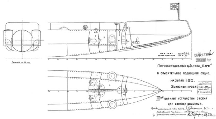 ПЛ "Барс" как водолазная база ПЛ "Барс" как водолазная база