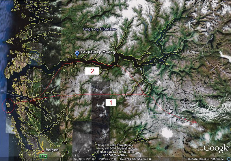 Маршрут (Берген 2009). Маршрут (Берген 2009).